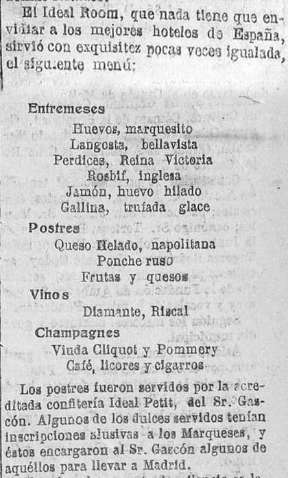 Celebración de los Marqueses de Amborage de Ferrol. El Ideal Gallego 21 de Octubre de 1923